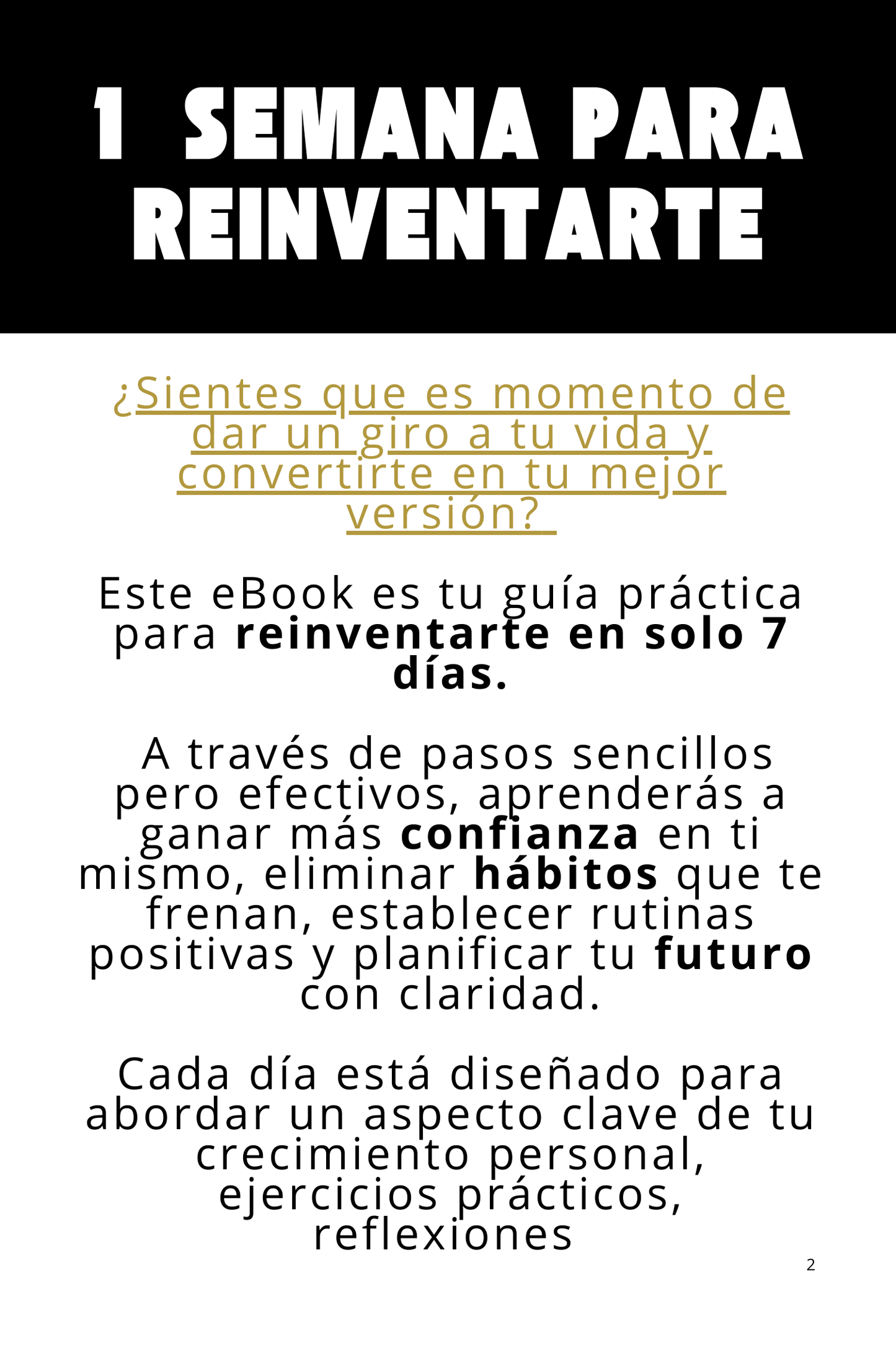 "1 Semana para Reinventarte"